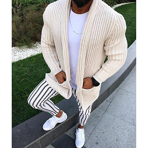 Men's Stylish Solid Color Cardigan Long Sleeve Sweater Cardigans Shirt Collar Fall Spring Black Beige
Men's Stylish Solid Color Cardigan Long Sleeve Sweater Cardigans Shirt Collar Fall Spring Black Beige