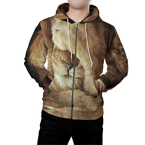 Men's Zip Up Hoodie Sweatshirt Graphic 3D Animal Front Pocket Hooded Daily Weekend 3D Print 3D Print Hoodies Sweatshirts Long Sleeve Brown
Men's Zip Up Hoodie Sweatshirt Graphic 3D Animal Front Pocket Hooded Daily Weekend 3D Print 3D Print Hoodies Sweatshirts Long Sleeve Brown