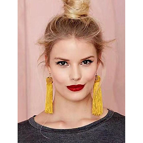 women vintage retro bohemia earring handmade tassel cocktail earring carnival jewelry women dangle halloween (yellow)
women vintage retro bohemia earring handmade tassel cocktail earring carnival jewelry women dangle halloween (yellow)