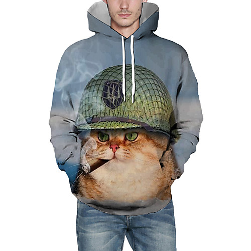 Men's Pullover Hoodie Sweatshirt Cat Graphic 3D Front Pocket Hooded Daily 3D Print 3D Print Hoodies Sweatshirts Long Sleeve Light Blue
Men's Pullover Hoodie Sweatshirt Cat Graphic 3D Front Pocket Hooded Daily 3D Print 3D Print Hoodies Sweatshirts Long Sleeve Light Blue