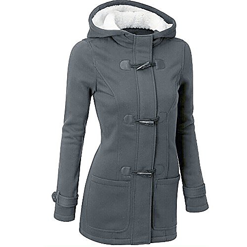Women's Coat Casual Winter Spring Long Coat Stand Collar Tailored Fit Casual Daily Jacket Solid Color dark brown Light Gray / Holiday / Cotton
Women's Coat Casual Winter Spring Long Coat Stand Collar Tailored Fit Casual Daily Jacket Solid Color dark brown Light Gray / Holiday / Cotton