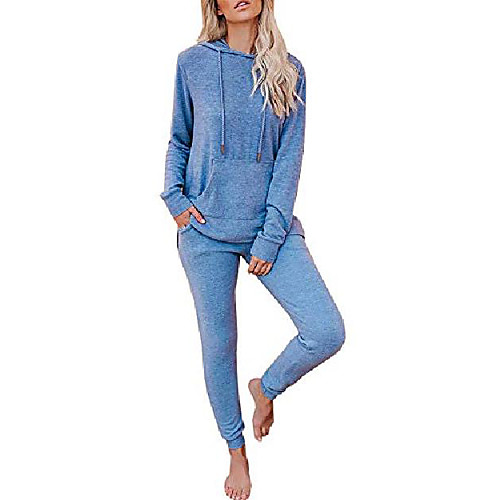 women's solid lounge sets tracksuit jogging suits long sleeve hoodie and drawstring sweatpants 2 piece outfit blue
women's solid lounge sets tracksuit jogging suits long sleeve hoodie and drawstring sweatpants 2 piece outfit blue