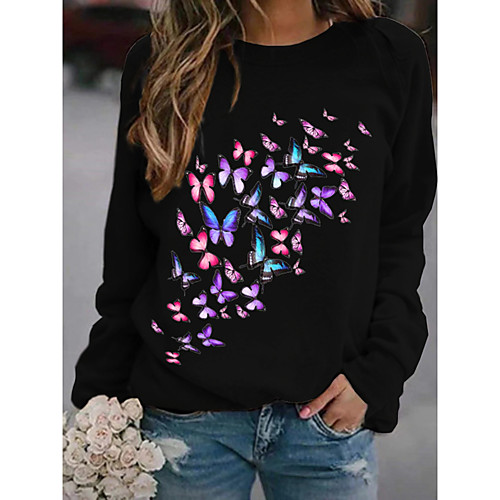 Women's Hoodie Sweatshirt Graphic Butterfly Daily Basic Casual Hoodies Sweatshirts Black
Women's Hoodie Sweatshirt Graphic Butterfly Daily Basic Casual Hoodies Sweatshirts Black