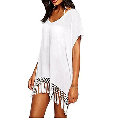 women's swimwear knitted crochet tunic cover up beachwear (size b(fit us l-xxl), white)
women's swimwear knitted crochet tunic cover up beachwear (size b(fit us l-xxl), white)