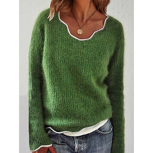 Women's Stylish Knitted Solid Color Pullover Long Sleeve Sweater Cardigans Crew Neck Fall Winter Green
Women's Stylish Knitted Solid Color Pullover Long Sleeve Sweater Cardigans Crew Neck Fall Winter Green