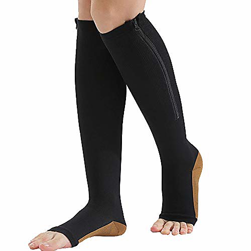 zipper compression socks (2-pack) for men women open toe easy on compression support hose knee high, black (xl)
zipper compression socks (2-pack) for men women open toe easy on compression support hose knee high, black (xl)