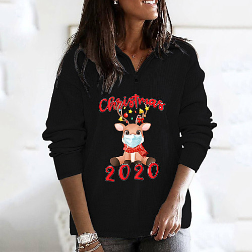 Women's Zip Up Sweatshirt Graphic Reindeer Zipper Monograms Christmas Daily 3D Print Christmas Hoodies Sweatshirts Loose White Black Dark Gray
Women's Zip Up Sweatshirt Graphic Reindeer Zipper Monograms Christmas Daily 3D Print Christmas Hoodies Sweatshirts Loose White Black Dark Gray