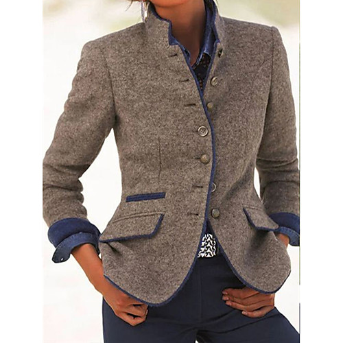 Women's Bomber Jacket Work Fall & Winter Short Coat Turtleneck Slim Streetwear Jacket Long Sleeve Solid Colored Fur Trim Blue Purple
Women's Bomber Jacket Work Fall & Winter Short Coat Turtleneck Slim Streetwear Jacket Long Sleeve Solid Colored Fur Trim Blue Purple