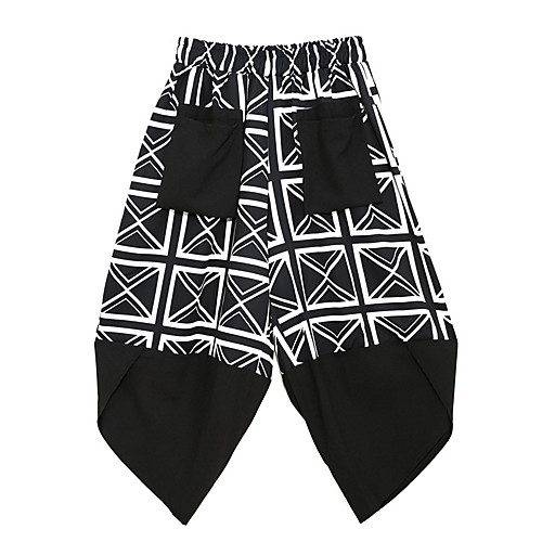 Women's Basic Streetwear Comfort Daily Going out Harem Pants Pants Geometric Pattern Calf-Length Baggy Pocket Patchwork Print Black
Women's Basic Streetwear Comfort Daily Going out Harem Pants Pants Geometric Pattern Calf-Length Baggy Pocket Patchwork Print Black