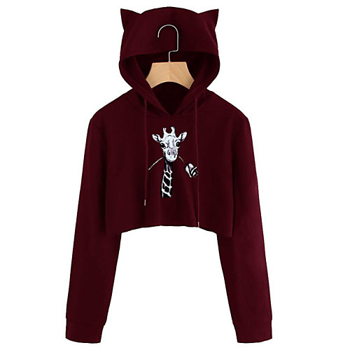 Women's Hoodie Cropped Sweatshirt Graphic Animal Crop Top Daily Basic Casual Hoodies Sweatshirts Army Green Black Red
Women's Hoodie Cropped Sweatshirt Graphic Animal Crop Top Daily Basic Casual Hoodies Sweatshirts Army Green Black Red