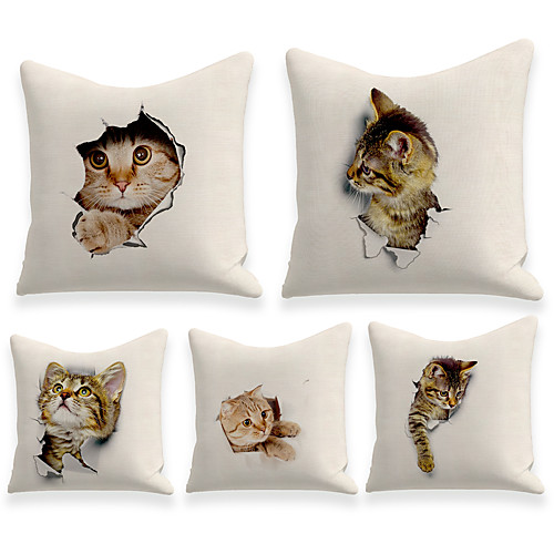 Cushion Cover 5PCS Faux Linen Soft Decorative Square Throw Pillow Cover Cushion Case Pillowcasefor Sofa Bedroom 45 x 45 cm (18 x 18 Inch) Superior Quality Mashine Washable Cat
Cushion Cover 5PCS Faux Linen Soft Decorative Square Throw Pillow Cover Cushion Case Pillowcasefor Sofa Bedroom 45 x 45 cm (18 x 18 Inch) Superior Quality Mashine Washable Cat