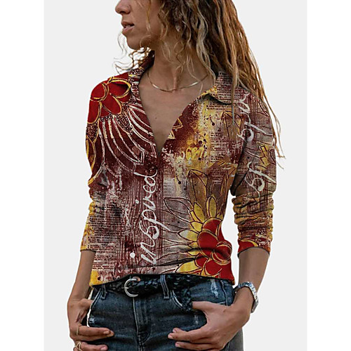 Women's Blouse Hiking Polo Shirt Floral Graphic V Neck Daily Basic Casual Hoodies Sweatshirts Blue Khaki Red
Women's Blouse Hiking Polo Shirt Floral Graphic V Neck Daily Basic Casual Hoodies Sweatshirts Blue Khaki Red