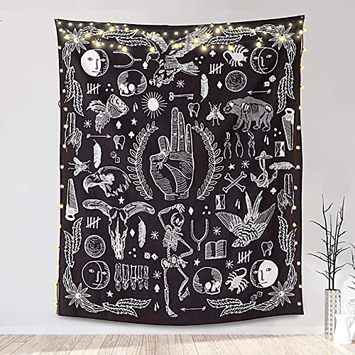Wall Tapestry Art Decor Blanket Curtain Picnic Tablecloth Hanging Home Bedroom Living Room Dorm Decoration Polyester Black Gothic
Wall Tapestry Art Decor Blanket Curtain Picnic Tablecloth Hanging Home Bedroom Living Room Dorm Decoration Polyester Black Gothic