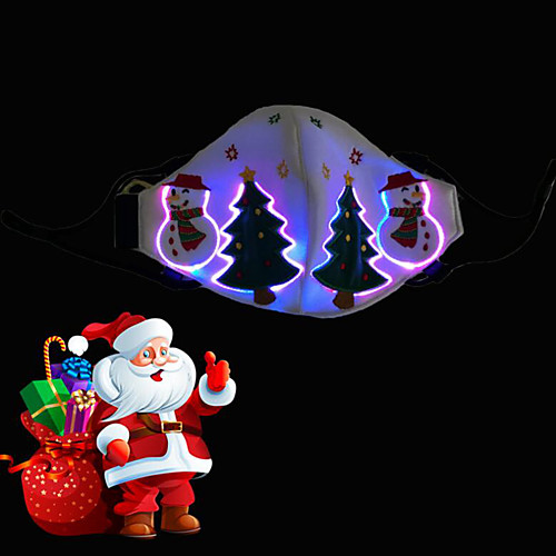 Christmas Mask 7 Colors Voice Control LED Mask Face Christmas Gift Ornaments 4 Modes One Size with Light-up Christmas Tree Snowman Pattern USB Rechargeble for Party Holiday
Christmas Mask 7 Colors Voice Control LED Mask Face Christmas Gift Ornaments 4 Modes One Size with Light-up Christmas Tree Snowman Pattern USB Rechargeble for Party Holiday