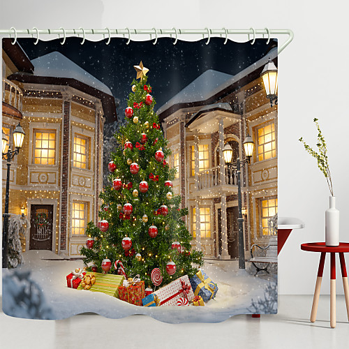 Christmas Villa Christmas Tree Digital Printing Shower Curtain Shower Curtains Hooks Modern Polyester New Design
Christmas Villa Christmas Tree Digital Printing Shower Curtain Shower Curtains Hooks Modern Polyester New Design