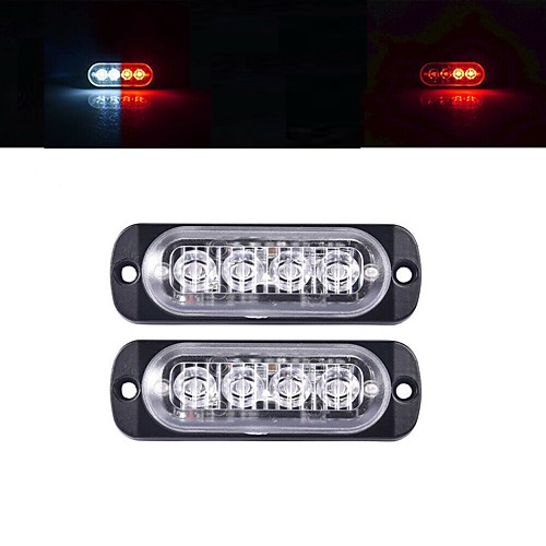 2Pcs Red Blue White Strobe Flash Emergency Warning Light 4LED 12V 24V Ultra-thin Side Lights Plastic Flashing Lights
2Pcs Red Blue White Strobe Flash Emergency Warning Light 4LED 12V 24V Ultra-thin Side Lights Plastic Flashing Lights
