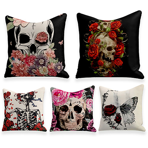 Cushion Cover 5PCS Faux Linen Soft Decorative Square Throw Pillow Cover Cushion Case Pillowcasefor Sofa Bedroom 45 x 45 cm (18 x 18 Inch) Superior Quality Mashine Washable Skull Rose
Cushion Cover 5PCS Faux Linen Soft Decorative Square Throw Pillow Cover Cushion Case Pillowcasefor Sofa Bedroom 45 x 45 cm (18 x 18 Inch) Superior Quality Mashine Washable Skull Rose