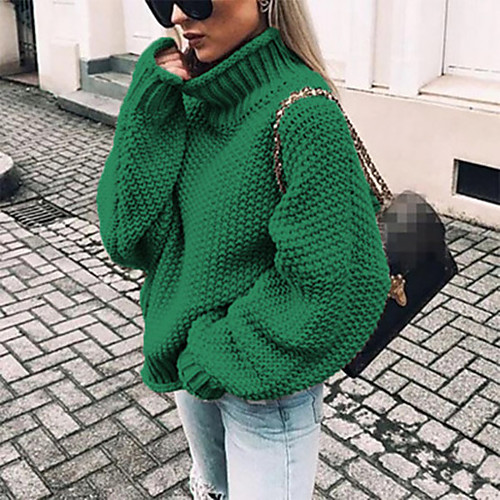 Women's Knitted Solid Color Pullover Long Sleeve Sweater Cardigans Crew Neck Fall Winter Light Blue Black Blue
Women's Knitted Solid Color Pullover Long Sleeve Sweater Cardigans Crew Neck Fall Winter Light Blue Black Blue