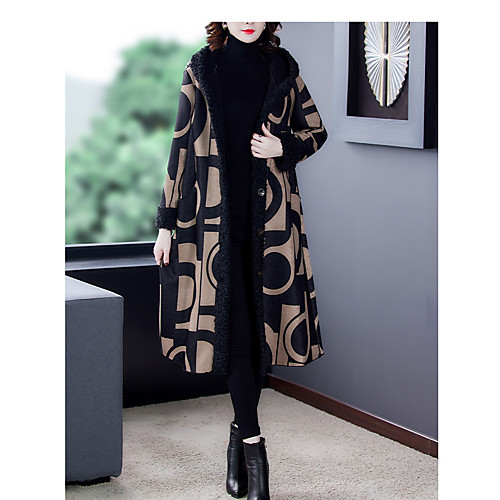 Women's Trench Coat Going out Fall & Winter Long Coat Loose Jacket Long Sleeve Geometric Patchwork Blue Khaki / Print
Women's Trench Coat Going out Fall & Winter Long Coat Loose Jacket Long Sleeve Geometric Patchwork Blue Khaki / Print