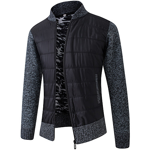 Men's Solid Color Cardigan Long Sleeve Sweater Cardigans Stand Collar Black Blue Wine
Men's Solid Color Cardigan Long Sleeve Sweater Cardigans Stand Collar Black Blue Wine