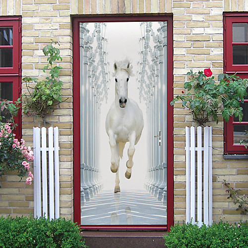White Horse Self-adhesive Creative Door Stickers Living Room DIY Decorative Home Waterproof Wall Stickers
White Horse Self-adhesive Creative Door Stickers Living Room DIY Decorative Home Waterproof Wall Stickers