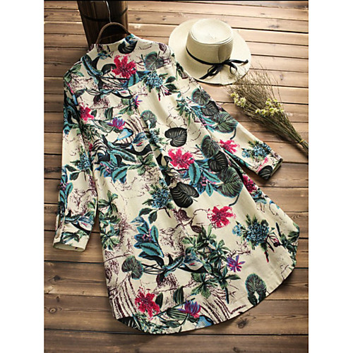 Women's Plus Size Blouse Shirt Floral Long Sleeve Patchwork Button V Neck Tops White Navy Blue
Women's Plus Size Blouse Shirt Floral Long Sleeve Patchwork Button V Neck Tops White Navy Blue