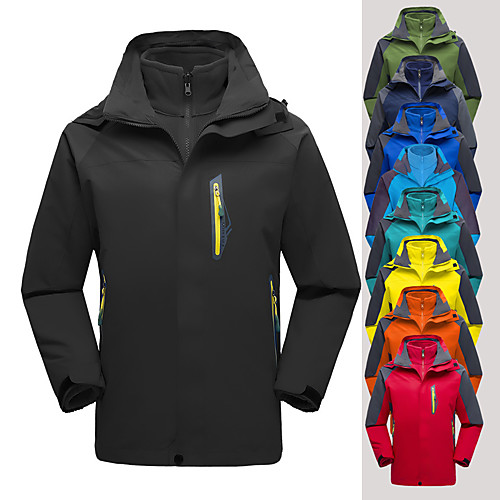 Men's Hiking Jacket Hoodie Jacket Hiking 3-in-1 Jackets Autumn / Fall Winter Outdoor Solid Color Thermal Warm Windproof Lightweight Breathable Jacket Top Fleece Single Slider Camping / Hiking Hunting
Men's Hiking Jacket Hoodie Jacket Hiking 3-in-1 Jackets Autumn / Fall Winter Outdoor Solid Color Thermal Warm Windproof Lightweight Breathable Jacket Top Fleece Single Slider Camping / Hiking Hunting