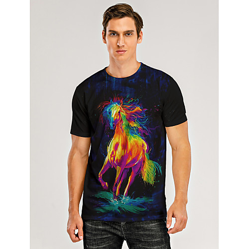 Men's T shirt 3D Print Graphic 3D Animal Print Short Sleeve Daily Tops Round Neck Rainbow
Men's T shirt 3D Print Graphic 3D Animal Print Short Sleeve Daily Tops Round Neck Rainbow