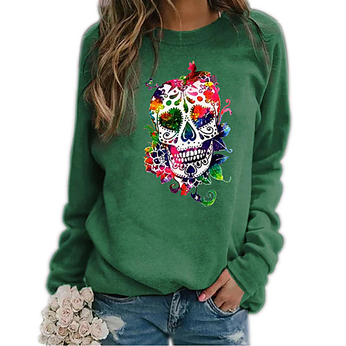 Women's Hoodie Sweatshirt Rainbow Graphic Skull Daily Casual Hoodies Sweatshirts Loose Blue Khaki Green
Women's Hoodie Sweatshirt Rainbow Graphic Skull Daily Casual Hoodies Sweatshirts Loose Blue Khaki Green