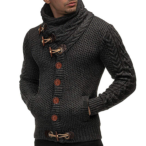 Men's Stylish Gothic Knitted Solid Color Pullover Long Sleeve Sweater Cardigans Turtleneck Fall Winter Black Camel Dark Gray
Men's Stylish Gothic Knitted Solid Color Pullover Long Sleeve Sweater Cardigans Turtleneck Fall Winter Black Camel Dark Gray