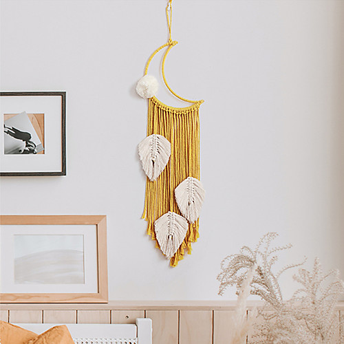 Hand Woven Macrame Dreamcatcher Bohemian Boho Art Decor Hanging Home Bedroom Living Room Decoration Nordic Handmade Tassel Cotton Moon Yellow
Hand Woven Macrame Dreamcatcher Bohemian Boho Art Decor Hanging Home Bedroom Living Room Decoration Nordic Handmade Tassel Cotton Moon Yellow