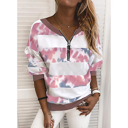 Women's Pullover Sweatshirt Color Block Tie Dye V Neck Daily Casual Hoodies Sweatshirts Loose Blushing Pink Gray
Women's Pullover Sweatshirt Color Block Tie Dye V Neck Daily Casual Hoodies Sweatshirts Loose Blushing Pink Gray