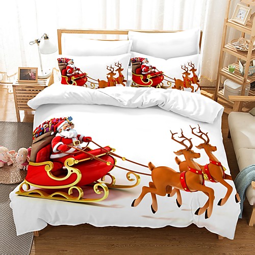 Christmas Elk 3-Piece Duvet Cover Set Hotel Bedding Sets Comforter Cover with Soft Lightweight Microfiber For Holiday Decoration(Include 1 Duvet Cover and 1or 2 Pillowcases)
Christmas Elk 3-Piece Duvet Cover Set Hotel Bedding Sets Comforter Cover with Soft Lightweight Microfiber For Holiday Decoration(Include 1 Duvet Cover and 1or 2 Pillowcases)