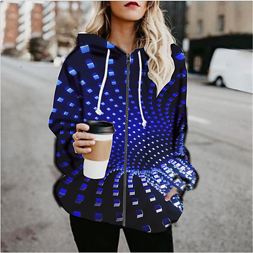 Women's Daily Coat Regular Fit Basic Jacket Long Sleeve 3D Print Graphic Print Blue / Going out
Women's Daily Coat Regular Fit Basic Jacket Long Sleeve 3D Print Graphic Print Blue / Going out