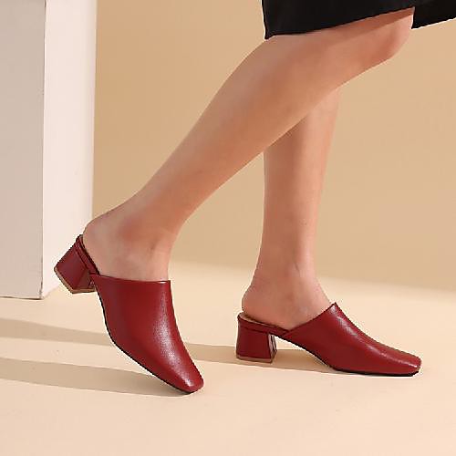 Women's Sandals Heeled Mules Chunky Heel Square Toe Block Heel Sandals Daily PU Synthetics White Black Red
Women's Sandals Heeled Mules Chunky Heel Square Toe Block Heel Sandals Daily PU Synthetics White Black Red