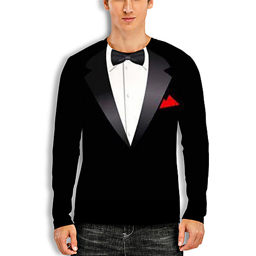Men's T shirt Shirt 3D Print Graphic 3D Print Long Sleeve Casual Tops Cartoon Classic Round Neck Black
Men's T shirt Shirt 3D Print Graphic 3D Print Long Sleeve Casual Tops Cartoon Classic Round Neck Black