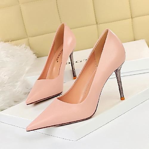 Women's Heels Stiletto Heel Pointed Toe Daily PU Synthetics Almond White Black
Women's Heels Stiletto Heel Pointed Toe Daily PU Synthetics Almond White Black