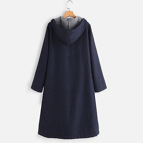 Women's Parka Long Coat Loose Jacket Solid Colored Navy Blue / Plus Size / Plus Size
Women's Parka Long Coat Loose Jacket Solid Colored Navy Blue / Plus Size / Plus Size