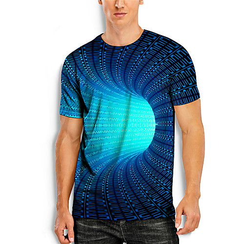 Men's T shirt Shirt 3D Print Graphic 3D Print Short Sleeve Casual Tops Simple Classic Round Neck Blue / Summer
Men's T shirt Shirt 3D Print Graphic 3D Print Short Sleeve Casual Tops Simple Classic Round Neck Blue / Summer