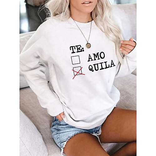 Women's Pullover Sweatshirt Graphic Text Daily Other Prints Basic Casual Hoodies Sweatshirts Yellow Blushing Pink Gray
Women's Pullover Sweatshirt Graphic Text Daily Other Prints Basic Casual Hoodies Sweatshirts Yellow Blushing Pink Gray
