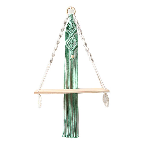 Wall Hanging Hand Woven Macrame Tapestry Rack Wooden Shelf Floating Wall Partition Frame Plant Holder Flower Basket Bohemian Decorative Without Green Tapestry
Wall Hanging Hand Woven Macrame Tapestry Rack Wooden Shelf Floating Wall Partition Frame Plant Holder Flower Basket Bohemian Decorative Without Green Tapestry