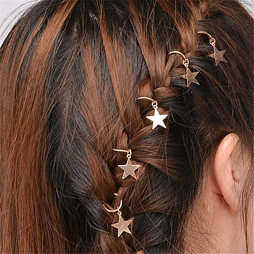 Women's Girls' Hair Sticks Hair Jewelry For Christmas Wedding Party Evening Street Star Classic Alloy Silver Golden 5pcs
Women's Girls' Hair Sticks Hair Jewelry For Christmas Wedding Party Evening Street Star Classic Alloy Silver Golden 5pcs