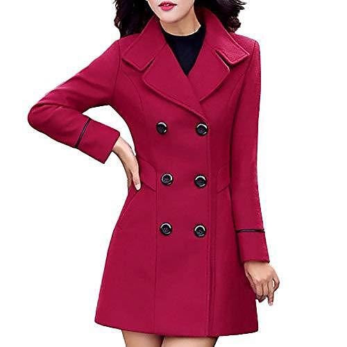 Women's Coat Daily Fall Winter Long Coat Tailored Fit Fashion Modern Jacket Solid Color Navy Wine Red / Spring / Holiday
Women's Coat Daily Fall Winter Long Coat Tailored Fit Fashion Modern Jacket Solid Color Navy Wine Red / Spring / Holiday