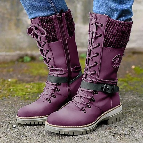 Women's Boots Snow Boots Wedge Heel Round Toe Mid Calf Boots Daily Cowhide Synthetics Purple Red Army Green
Women's Boots Snow Boots Wedge Heel Round Toe Mid Calf Boots Daily Cowhide Synthetics Purple Red Army Green