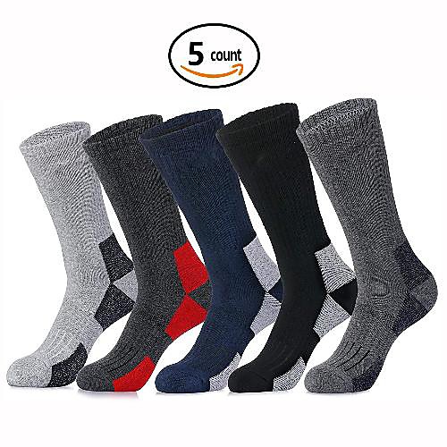 5 Pairs Hiking Socks Full Thickness Cushion Crew Socks for Trekking Camping Climbing Outdoor Sports Men's Women's Ski Socks Breathable Moisture Wicking Anti Blister Stretchy Socks Patchwork Cotton
5 Pairs Hiking Socks Full Thickness Cushion Crew Socks for Trekking Camping Climbing Outdoor Sports Men's Women's Ski Socks Breathable Moisture Wicking Anti Blister Stretchy Socks Patchwork Cotton