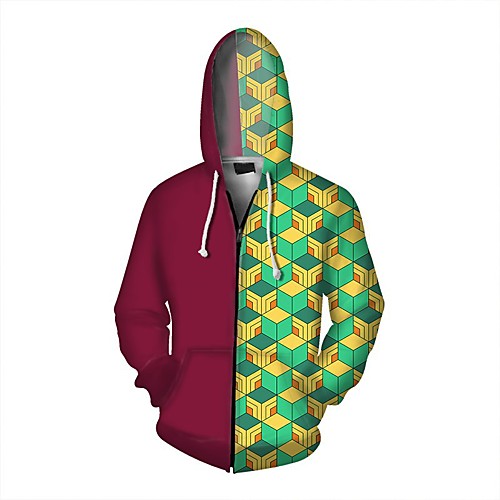 Inspired by Demon Slayer Tomioka Giyuu Cosplay Costume Hoodie Polyester / Cotton Blend Plaid Zipper Printing Harajuku Hoodie For Women's / Men's
Inspired by Demon Slayer Tomioka Giyuu Cosplay Costume Hoodie Polyester / Cotton Blend Plaid Zipper Printing Harajuku Hoodie For Women's / Men's