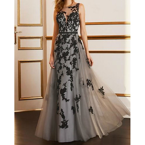 A-Line Beautiful Back Sexy Engagement Formal Evening Dress Illusion Neck Sleeveless Floor Length Tulle with Appliques 2021
A-Line Beautiful Back Sexy Engagement Formal Evening Dress Illusion Neck Sleeveless Floor Length Tulle with Appliques 2021