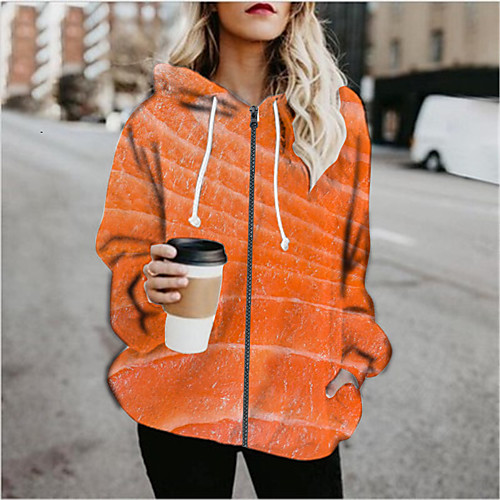 Women's Hoodied Jacket Sports Fall & Winter Regular Coat Loose Jacket Long Sleeve Print Print Red
Women's Hoodied Jacket Sports Fall & Winter Regular Coat Loose Jacket Long Sleeve Print Print Red