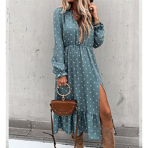Women's Swing Dress Maxi long Dress Blue Blushing Pink Long Sleeve Print Fall Spring Casual 2021 S M L XL XXL 3XL
Women's Swing Dress Maxi long Dress Blue Blushing Pink Long Sleeve Print Fall Spring Casual 2021 S M L XL XXL 3XL