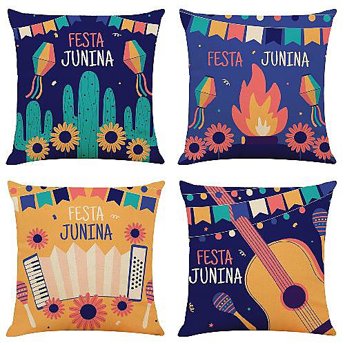 4 pcs Faux Linen Pillow Cover, Slogan Simple Classic Square Zipper Traditional Classic
4 pcs Faux Linen Pillow Cover, Slogan Simple Classic Square Zipper Traditional Classic